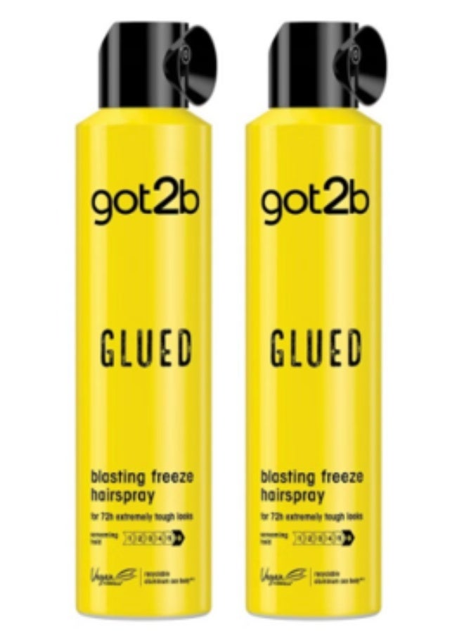 Got2b Glued Hairspray Blasting Freeze Hold 300ml - 2 Packs - Image 1